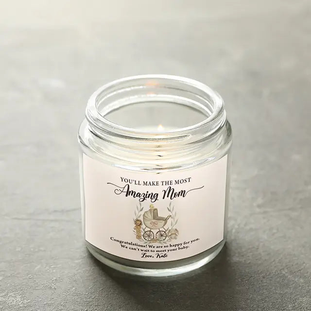 You'll Make The Most Amazing Mom - Personalized Scented Soy Candle - Gift For Pregnant Mom