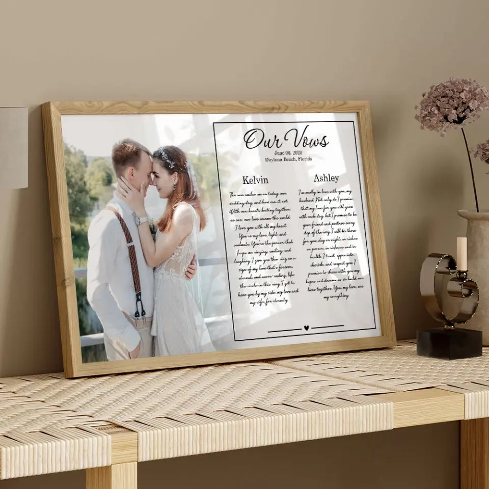 Our Vows - Personalized Canvas Poster - Wedding Gift For Couple | 305IHPBNCA609