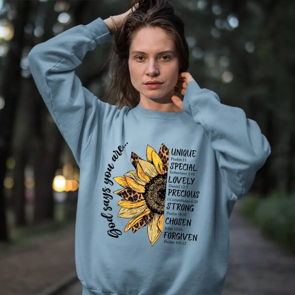 God Says You Are - Tshirt Sweater - Best Birthday Gifts for Him Her Daughter Son Grandma Mom - 301IHPVSSW135