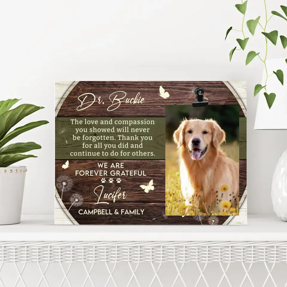 The Love And Compassion You Show - Custom Photo Clip Frame - Thank You Gift for Veterinarians
