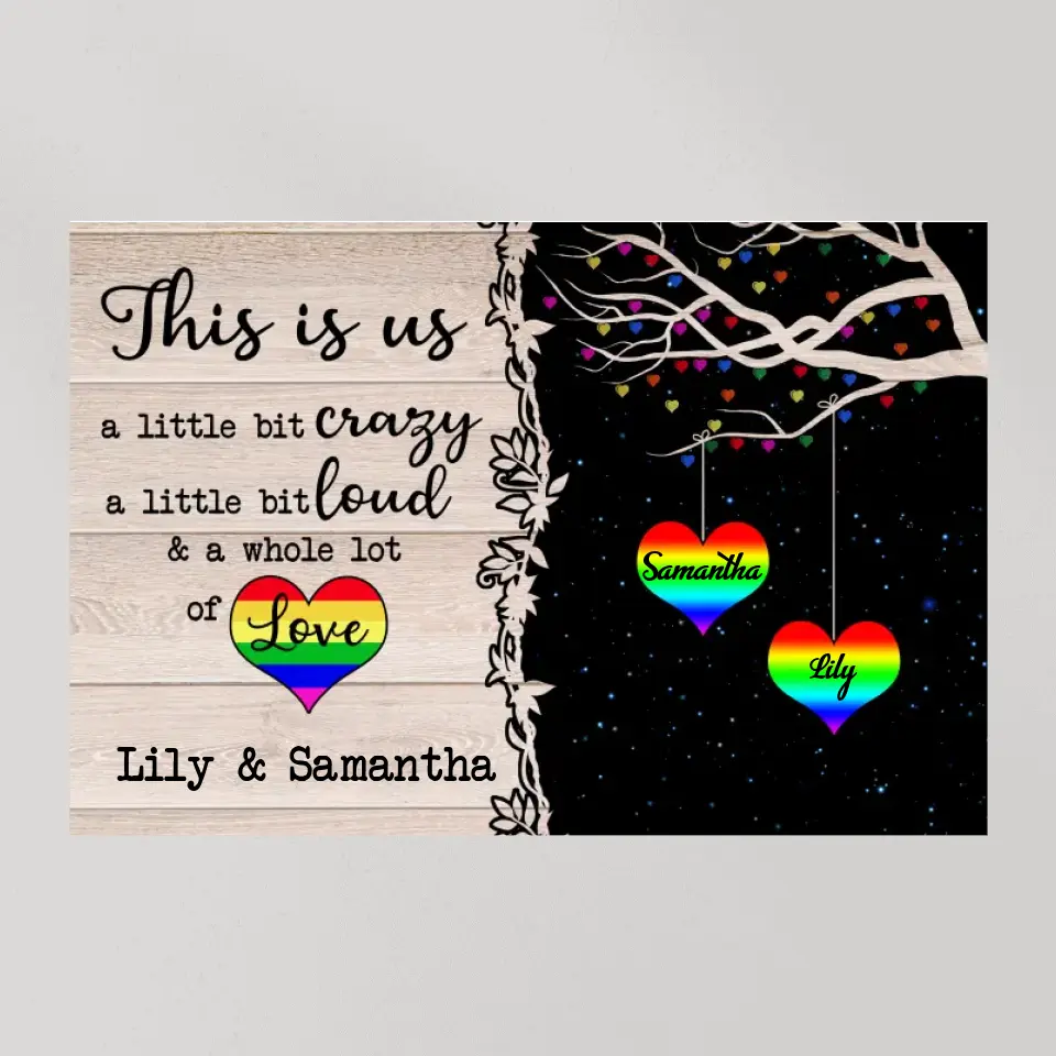 LGBT This Is Us Custom Canvas Poster Anniversary Gifts For Couples
