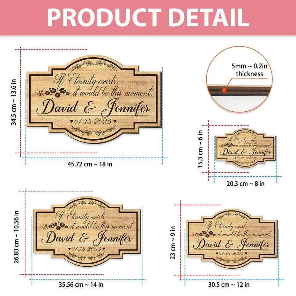 If Eternity Exists Custom Wooden Sign Anniversary Gift For Couples