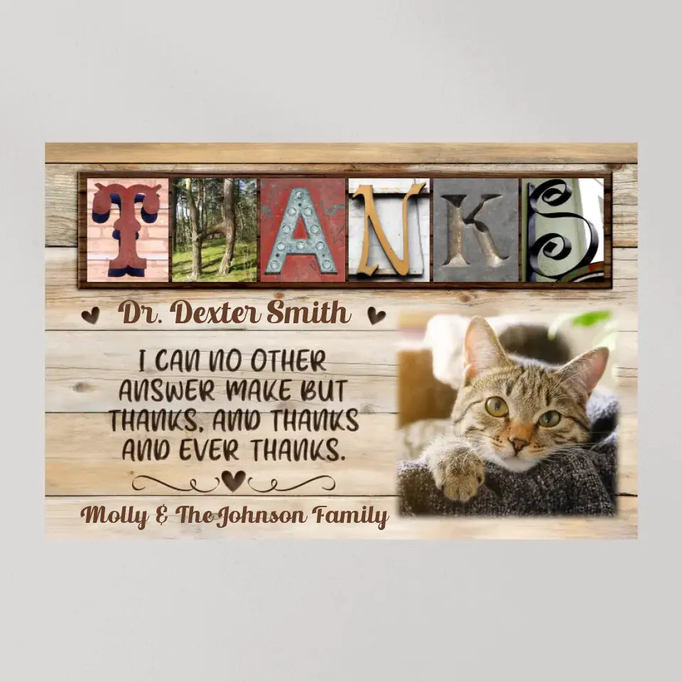 I Can No Other Answer Make But Thanks - Personalized Canvas Poster - Thank You Doctor Gift | 307IHPBNCA682