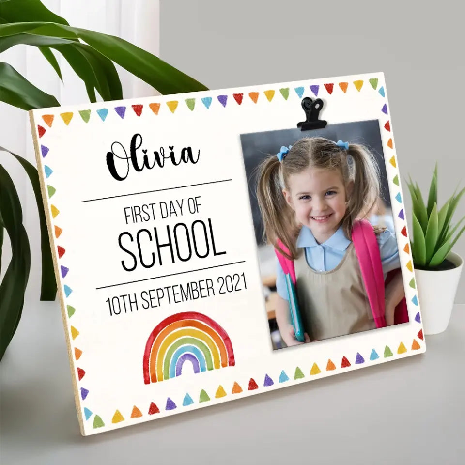First Day Of School - Personalized Photo Clip Frame - First Day Of School Gift | 308IHPBNPT918