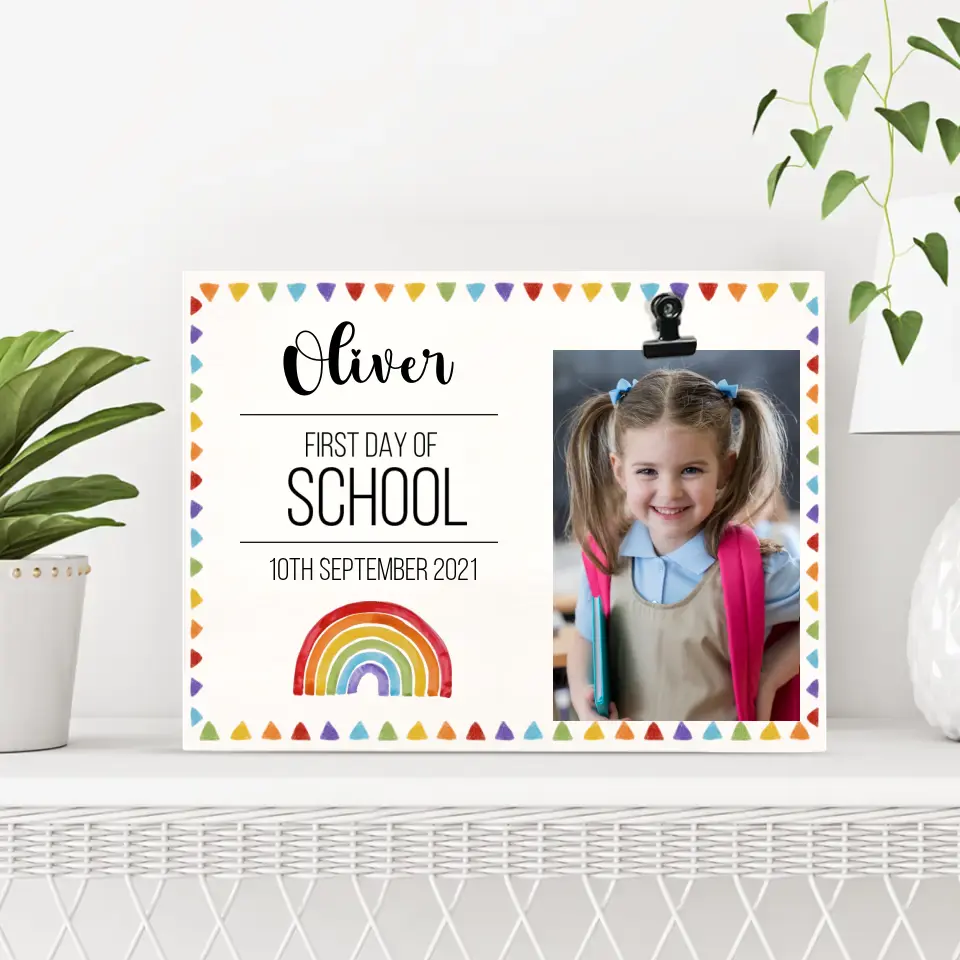 First Day Of School - Personalized Photo Clip Frame - First Day Of School Gift | 308IHPBNPT918