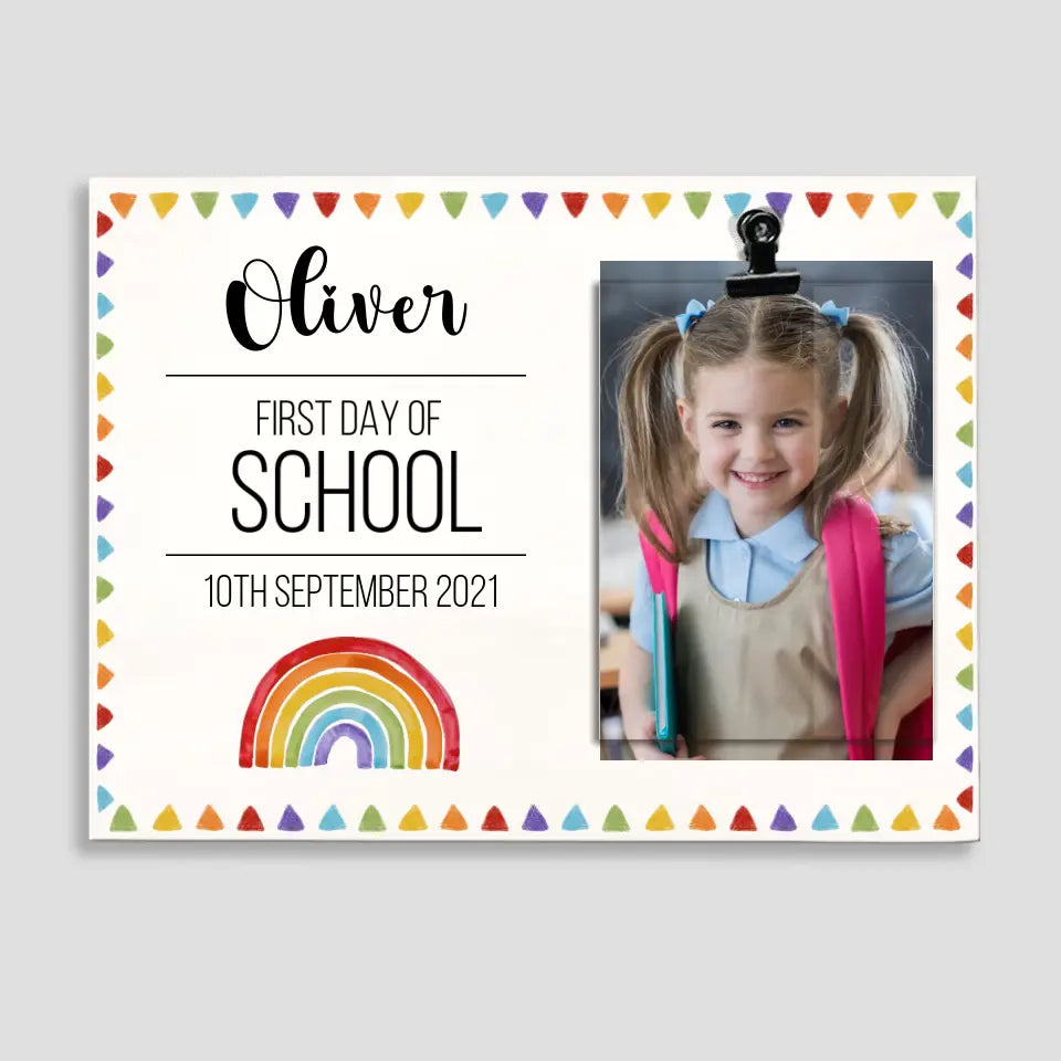 First Day Of School - Personalized Photo Clip Frame - First Day Of School Gift | 308IHPBNPT918