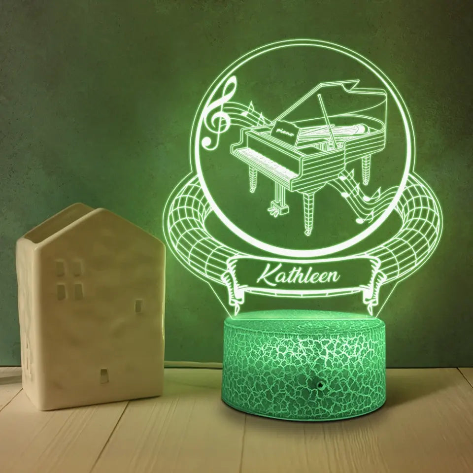 Music Piano Lovers - Personalized LED Light - Gift For Music Lovers