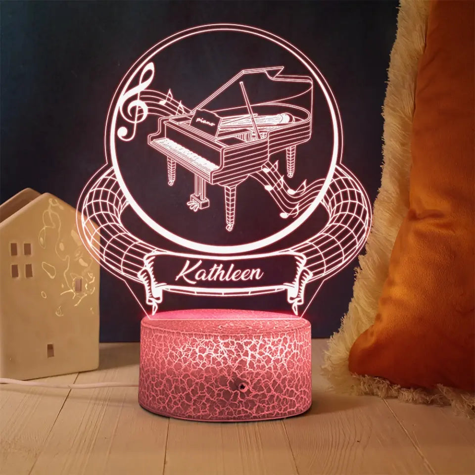 Music Piano Lovers - Personalized LED Light - Gift For Music Lovers