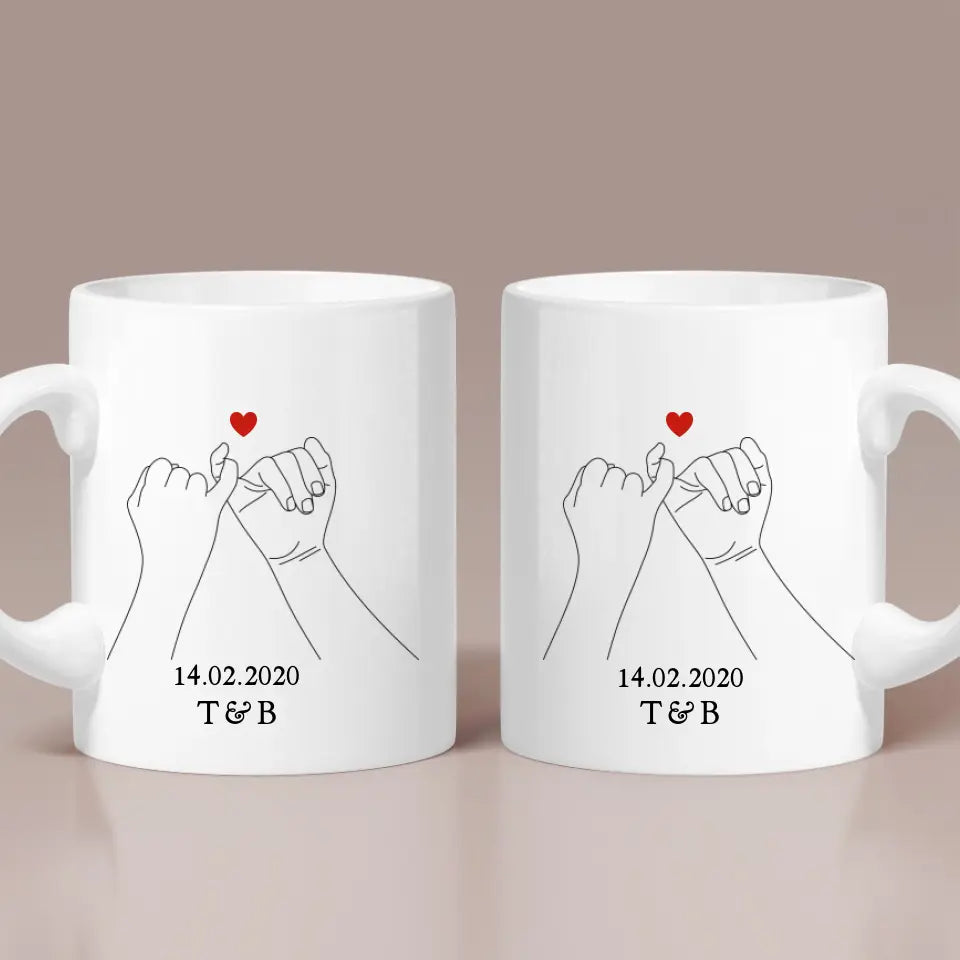 Personalized Valentine Gifts - Custom Gifts for Couple Mug 3 Styles - Personalized White Mug