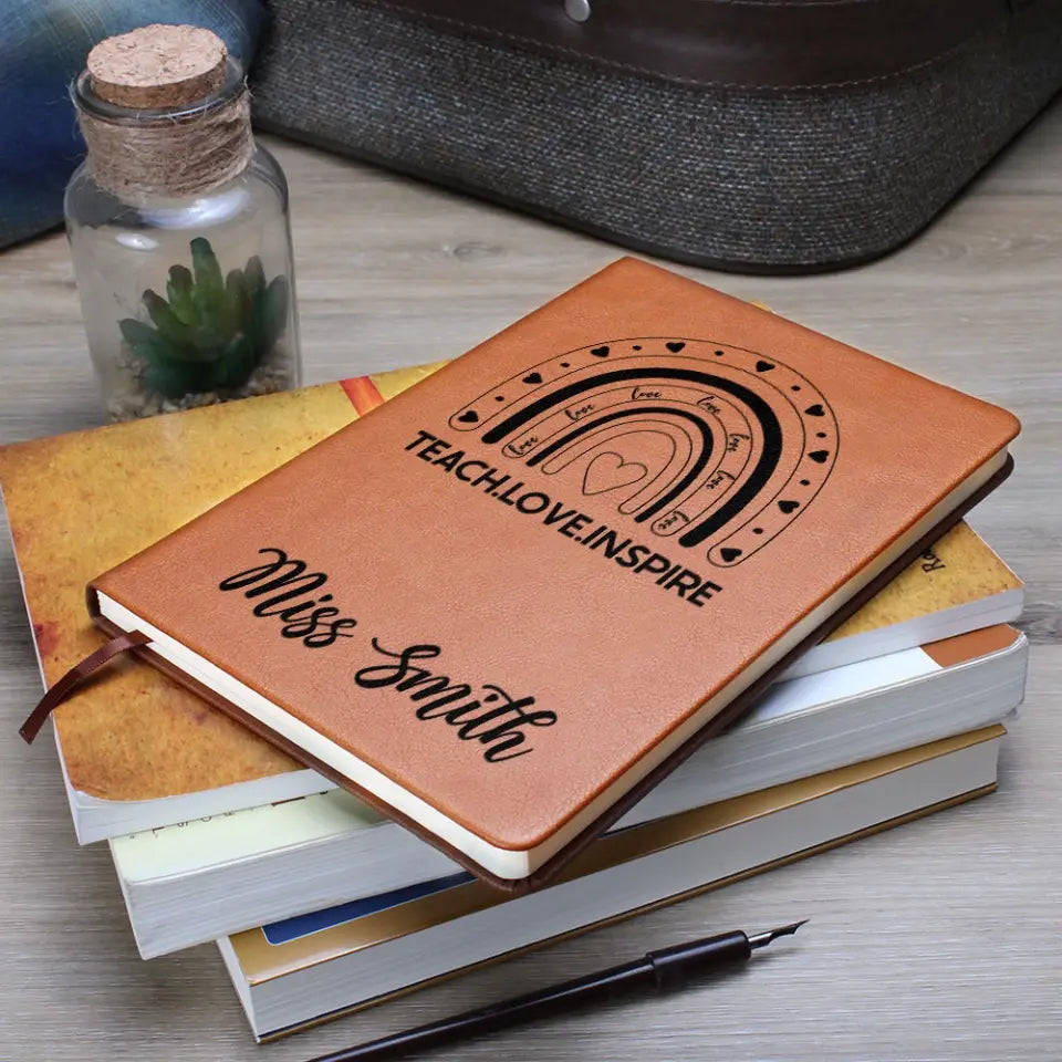From Small Seeds Grow Mighty Trees - Personalized Graphic Leather Journal - Gift For Teacher | 308IHPLNLJ979