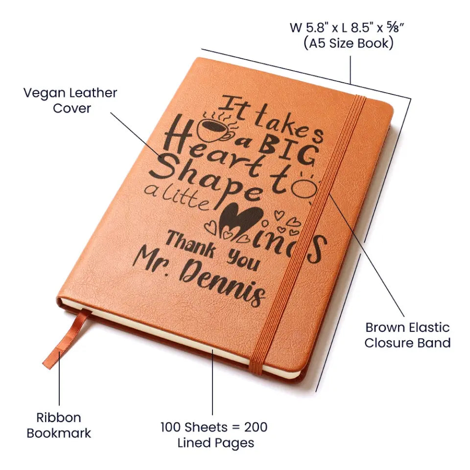 From Small Seeds Grow Mighty Trees - Personalized Graphic Leather Journal - Gift For Teacher | 308IHPLNLJ979