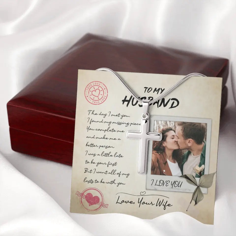 Personalized Valentine Gifts - The Day I Met You I Found My Missing Piece Personalized Necklace