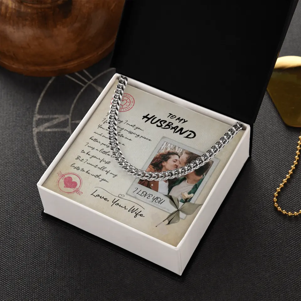 Personalized Valentine Gifts - The Day I Met You I Found My Missing Piece Personalized Necklace