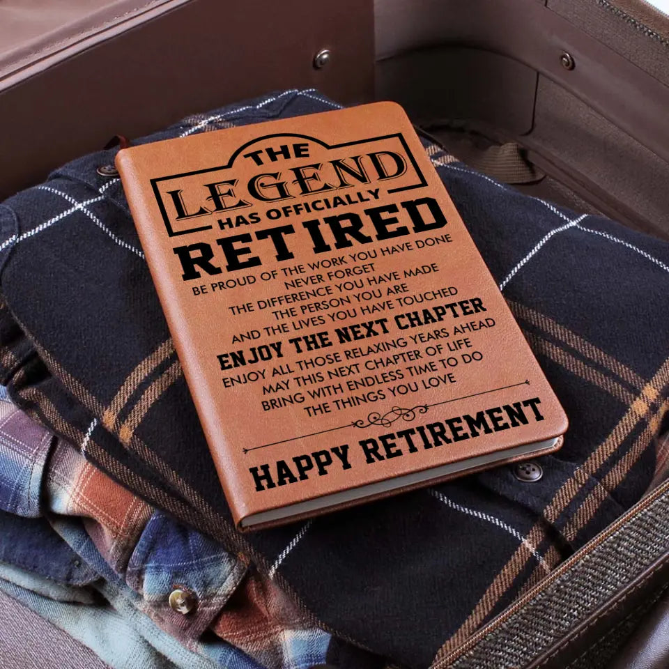 The Legend Has Officially Retired - Graphic Leather Journal