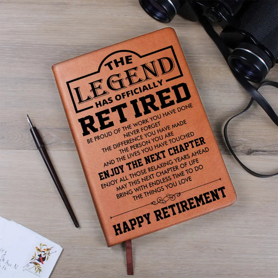 The Legend Has Officially Retired - Graphic Leather Journal
