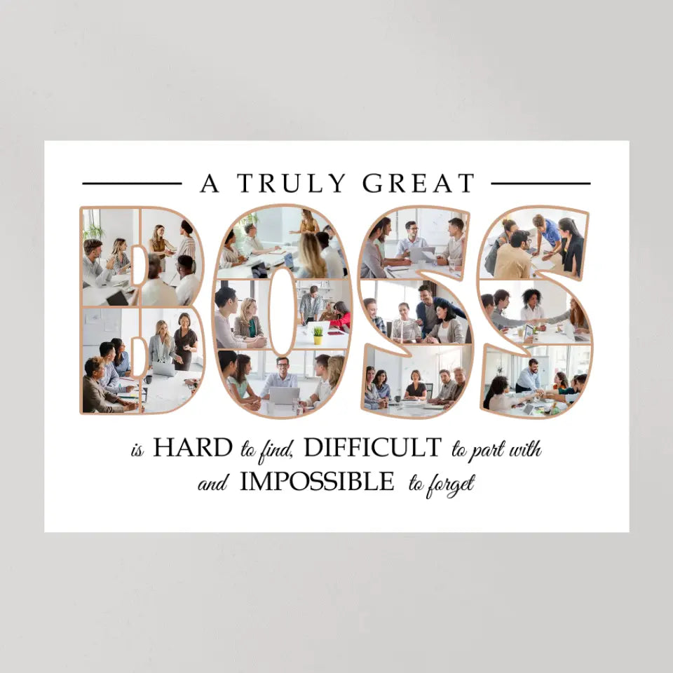 A Truly Great Boss Is Hard To Find - Custom Canvas Poster Wall Art - Thank You, Appreciation Gift For Boss from Employees