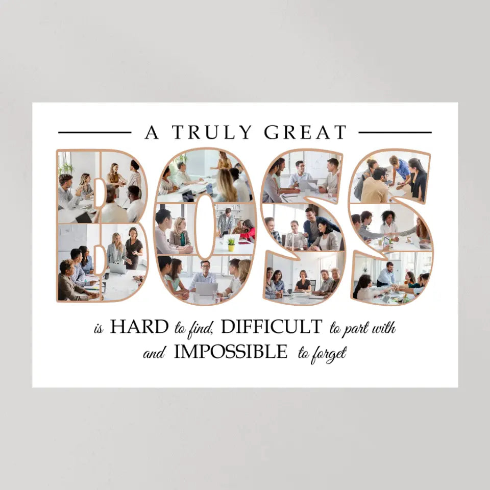 A Truly Great Boss Is Hard To Find - Custom Canvas Poster Wall Art - Thank You, Appreciation Gift For Boss from Employees