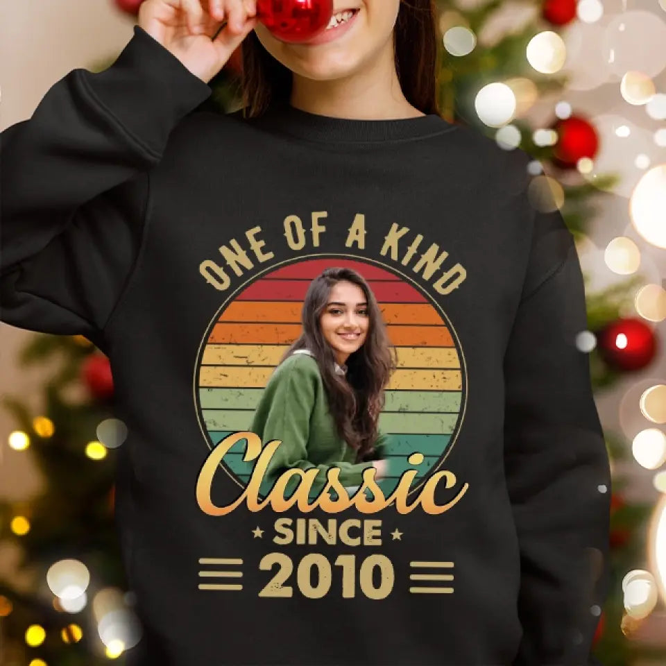 One Of A Kind - Vintage Retro Birthday Shirt - Upload Photo Birthday Gift | 303IHPNPTS129