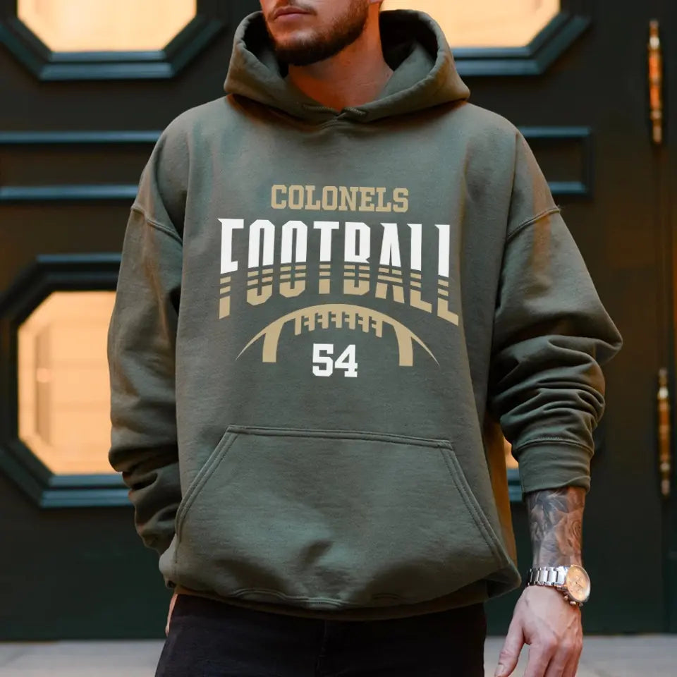 Football Hoodie Player Number Personalized Sports Hoodie