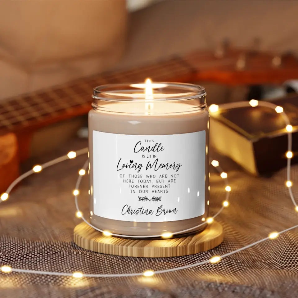 Is Lit In Loving Memory Personalized Scented Candle