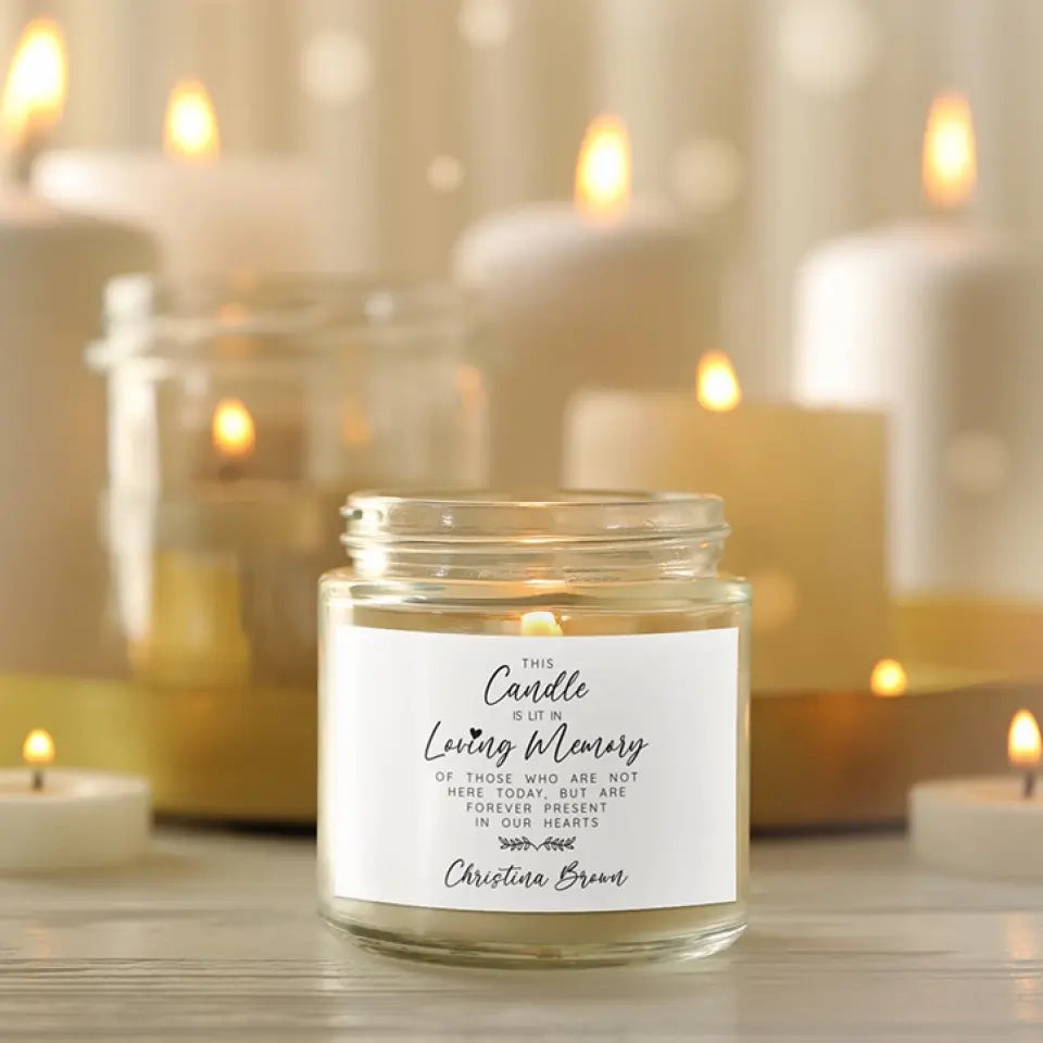 Is Lit In Loving Memory Personalized Scented Candle