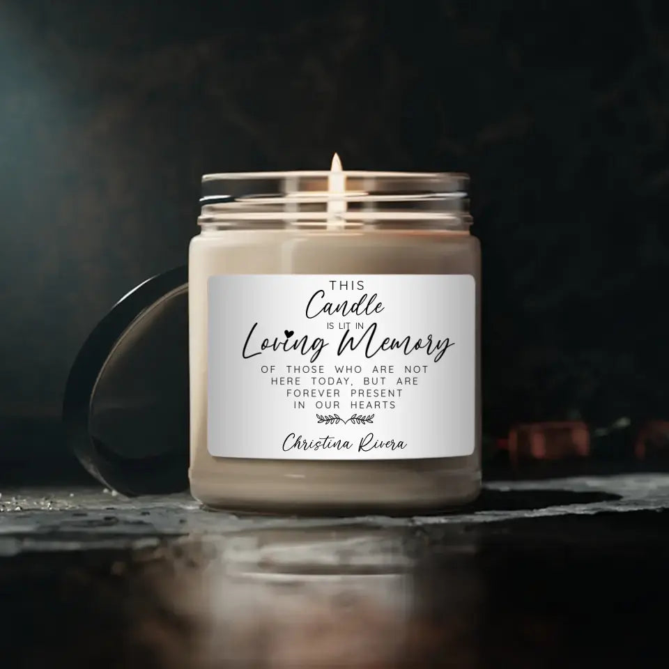 Is Lit In Loving Memory Personalized Scented Candle