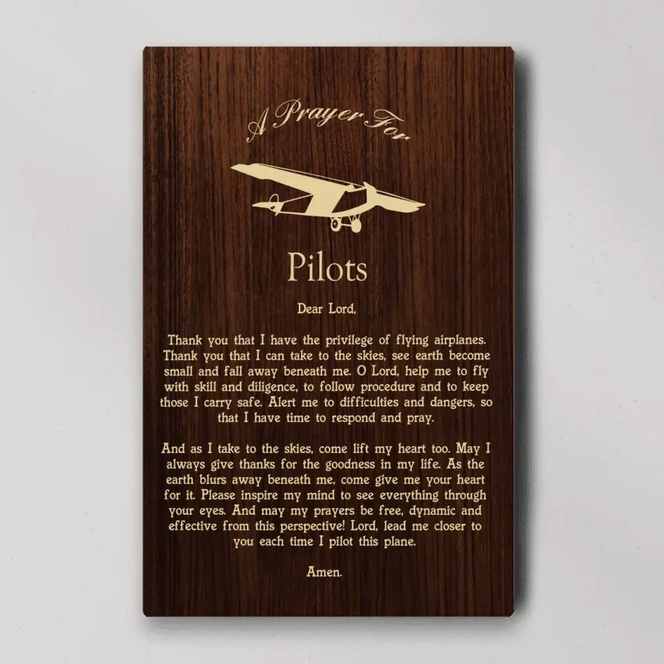 A Prayer For Pilots, Personalized Canvas Poster Wall Art Home Decor, Gift For Pilots | 309IHPLNCA1022