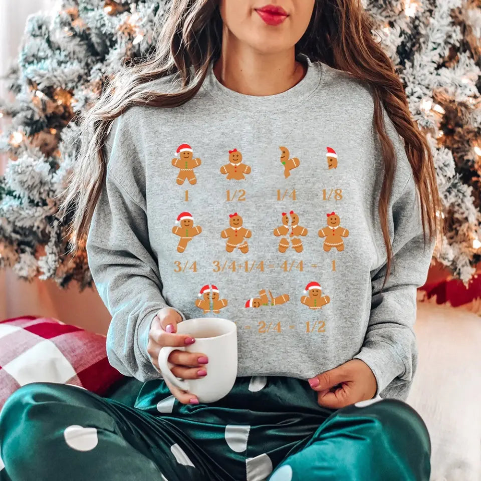 Gingerbread Sweatshirt, Teacher Math Funny Xmas Unisex Crewneck Sweatshirt
| 309IHPBNTS1024
