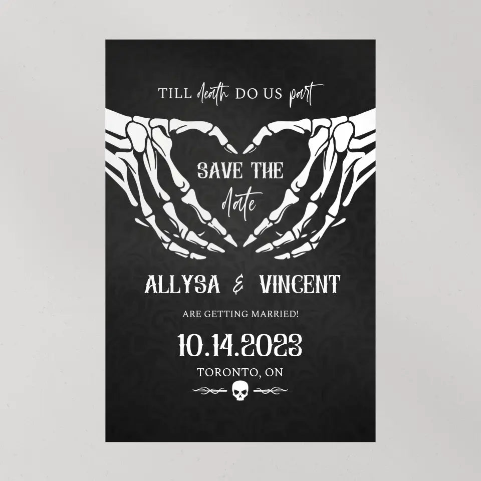 Till Death Do Us Apart, Personalized canvas Wall Art, Gift For Wedding Gift On Halloween | 308IHPNPCA1001
