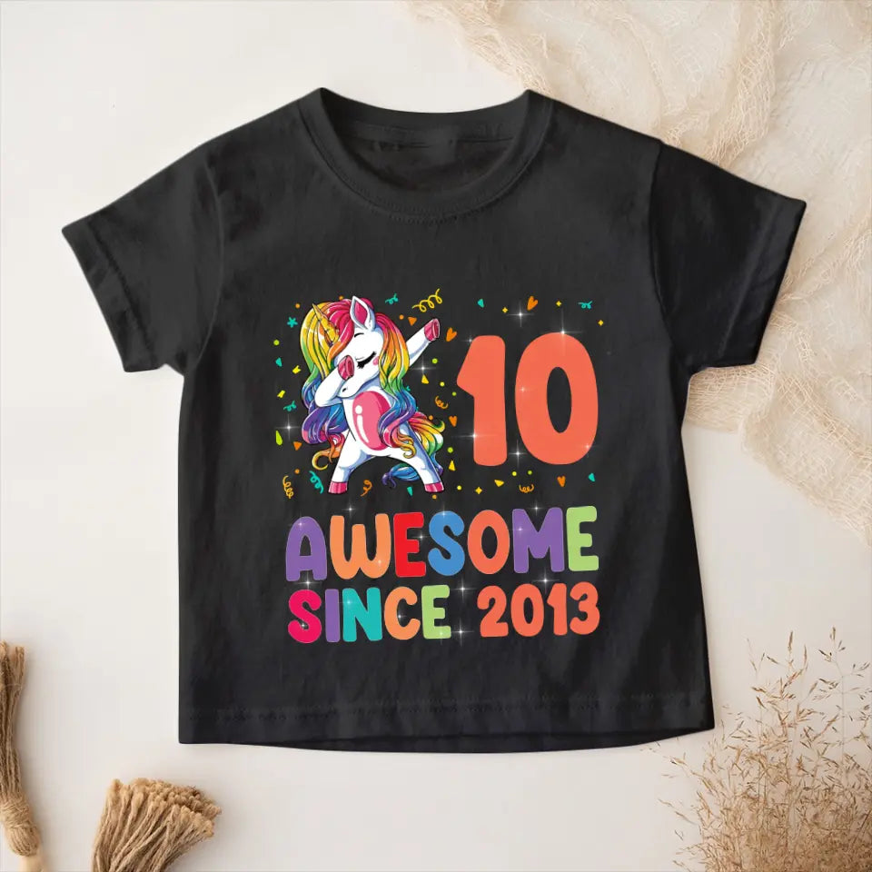 Dabbing Unicorn Awesome Since Custom Youth T-Shirt Birthday Gift For Children