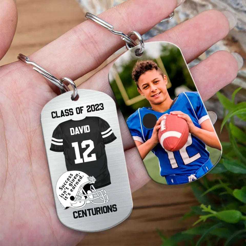 Success Isn't Given It's Earned Personalized Stainless Steel Keychain