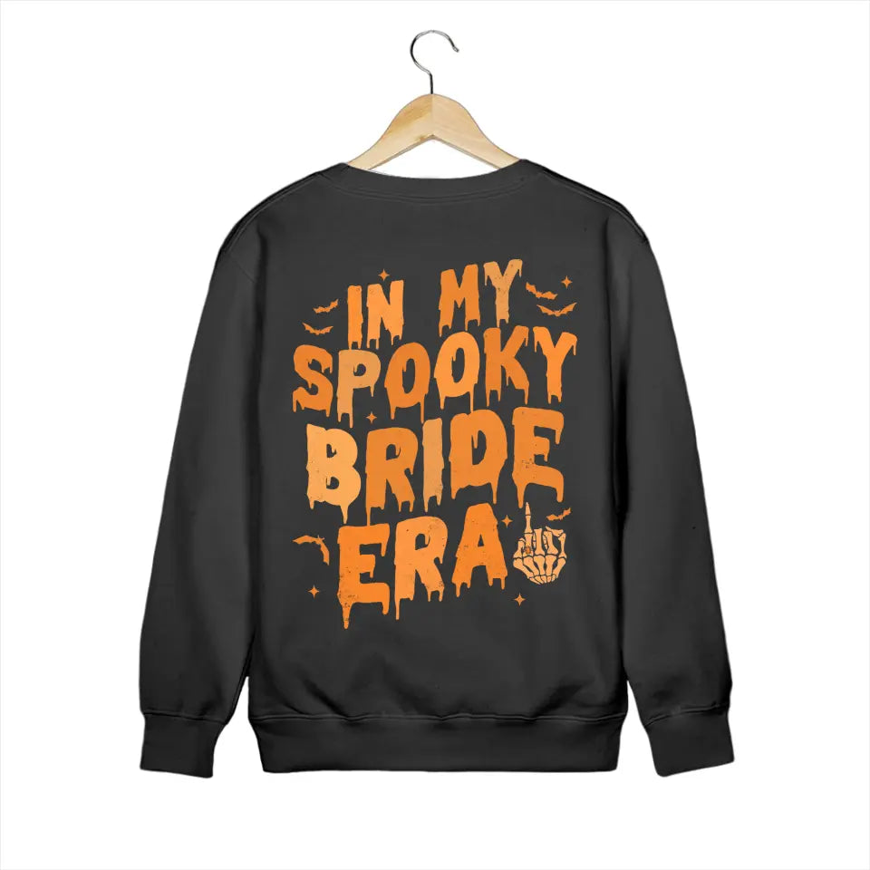 In My Spooky Bride Era, Custom Name T-Shirt Two Sides, Wedding Gift For Halloween, Couple Bride | 309IHPLNTS507