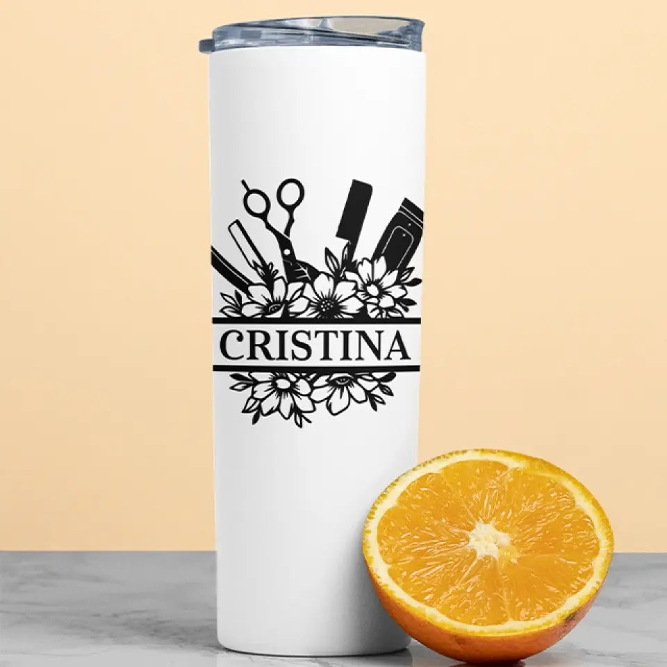 Personalized Name Tumbler Gift for Barber Hairdresser