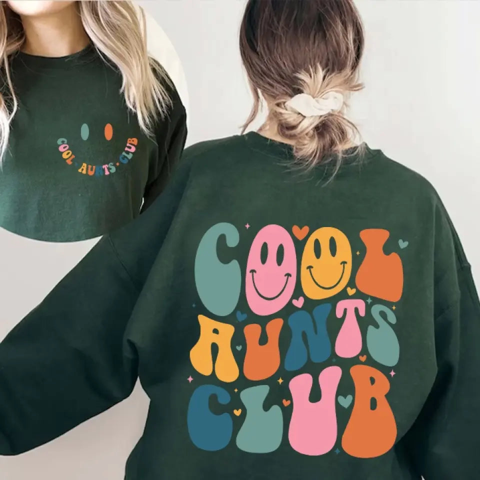 Cool Aunts Club Sweatshirt Birthday Gift For Aunts