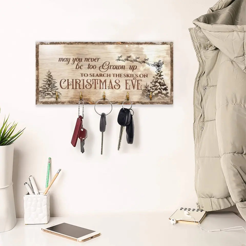 May You Never Be Too Grown Up To Search The Skies Personalized Key Holder Sign