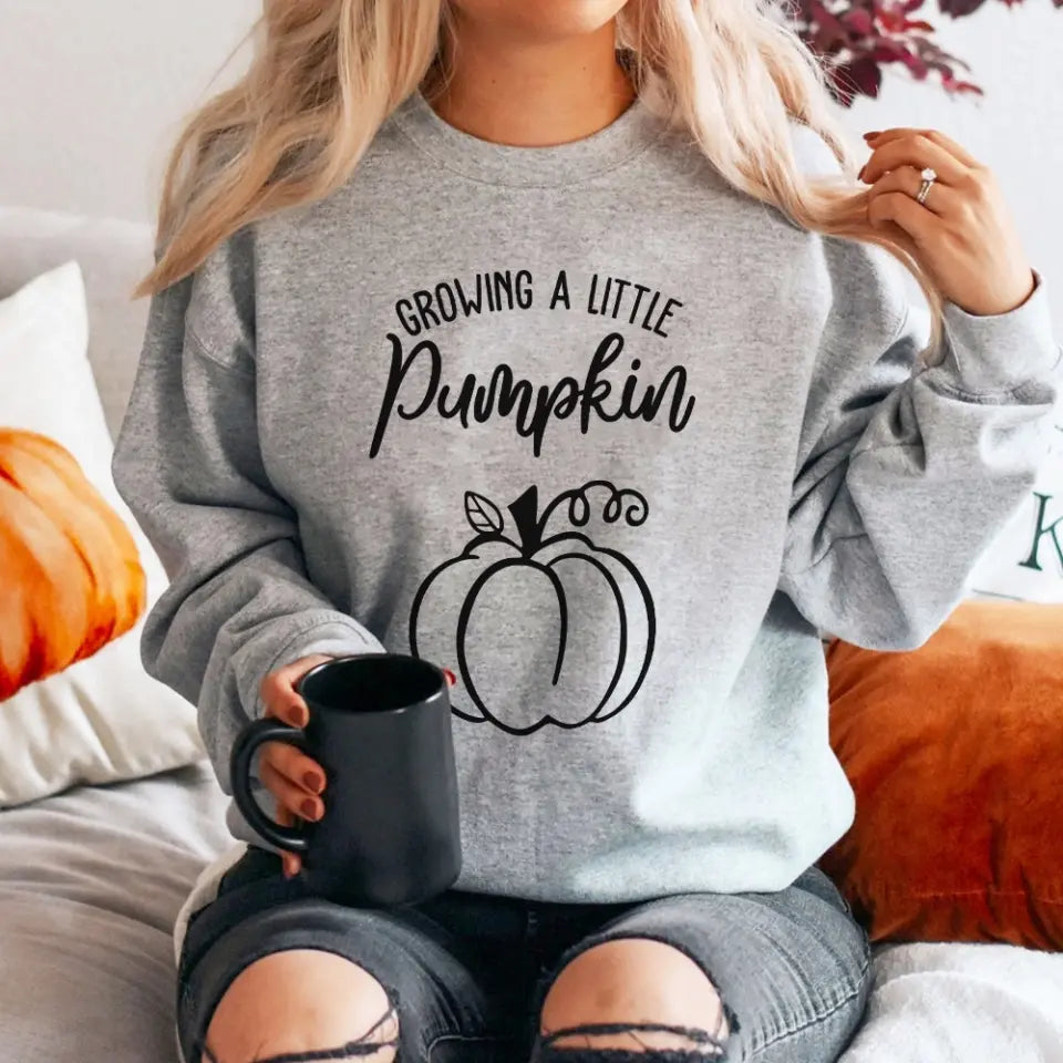Growing A Little Pumpkin T-shirt Gift For Pregnant Wife