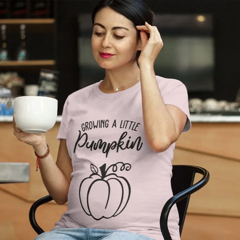 Growing A Little Pumpkin T-shirt Gift For Pregnant Wife