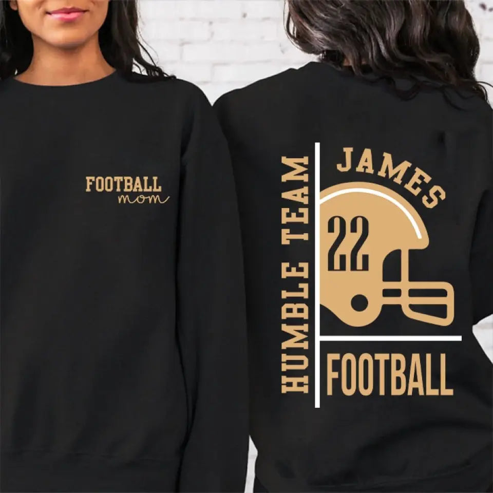 Custom Football Mom Sweater, Personalized Football Crew Neck Sweatshirt, Mom Sweater | 310IHPNPTS1066