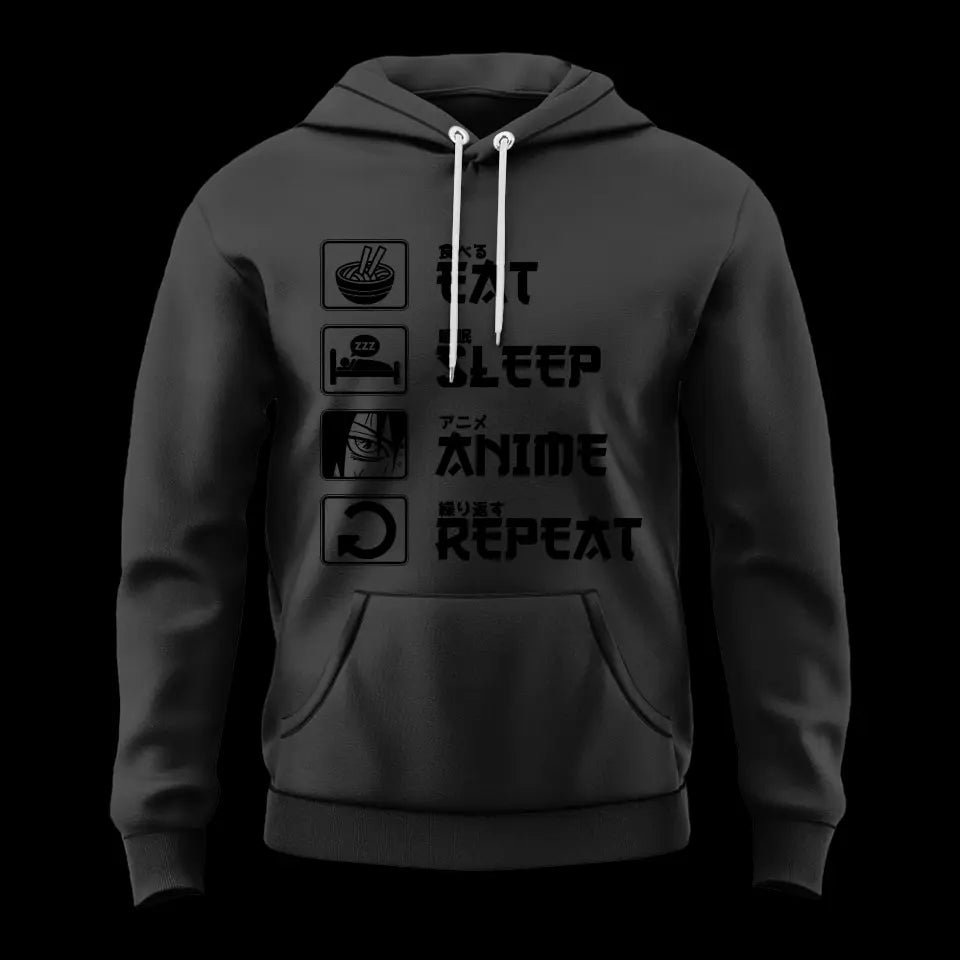 Eat Sleep Anime And Repeat Standard Hoodie Gift For Anime Lovers