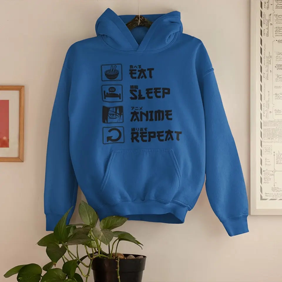 Eat Sleep Anime And Repeat Standard Hoodie Gift For Anime Lovers