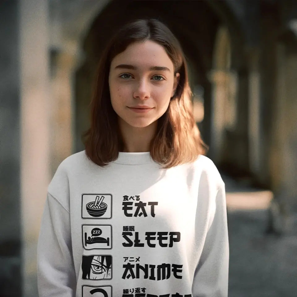 Eat Sleep Anime And Repeat Standard Hoodie Gift For Anime Lovers