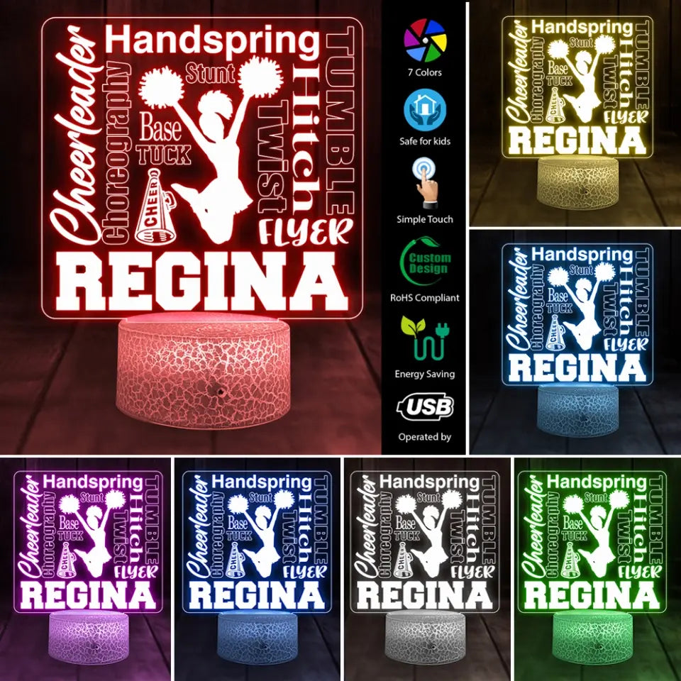 Hitch Handspring Stunt Cheerleader - 3D LED Light