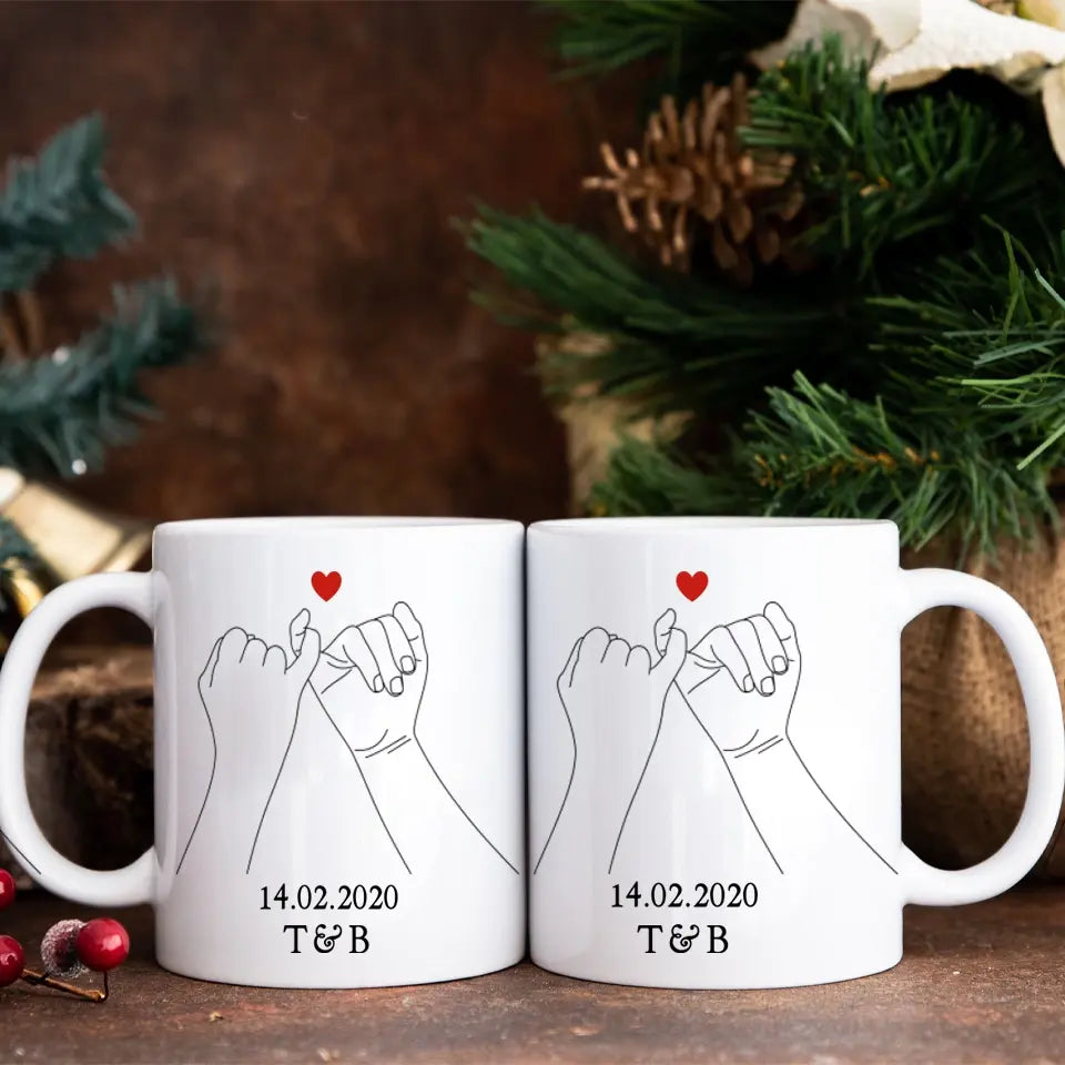 Personalized Valentine Gifts - Custom Gifts for Couple Mug 3 Styles - Personalized White Mug