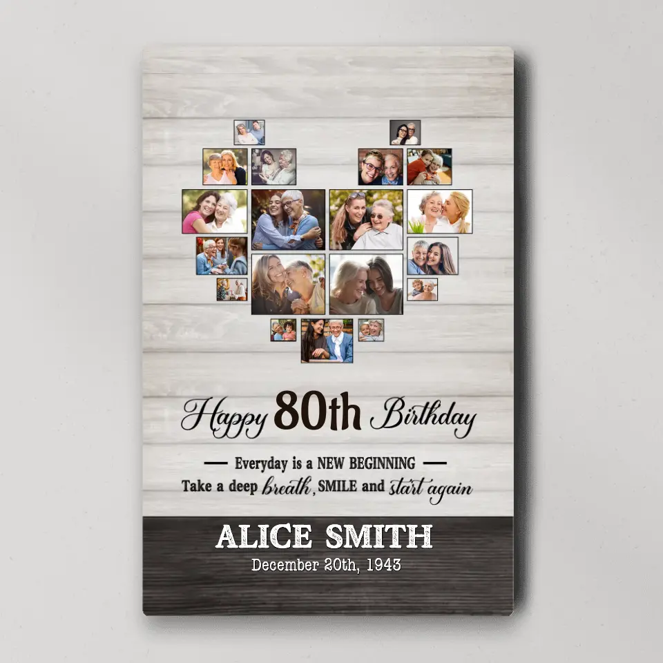 Every Day Is A New Beginning Custom Canvas Poster Birthday Gift For Parents