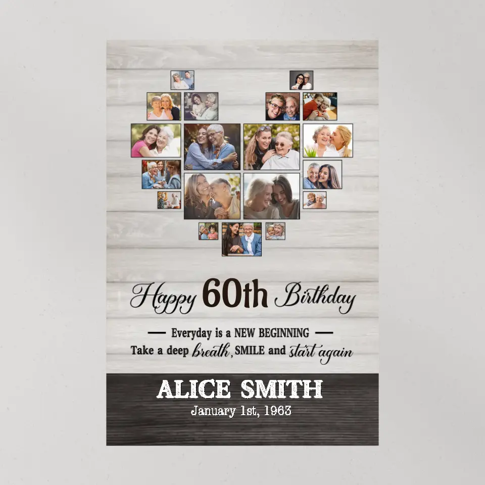 Every Day Is A New Beginning Custom Canvas Poster Birthday Gift For Parents