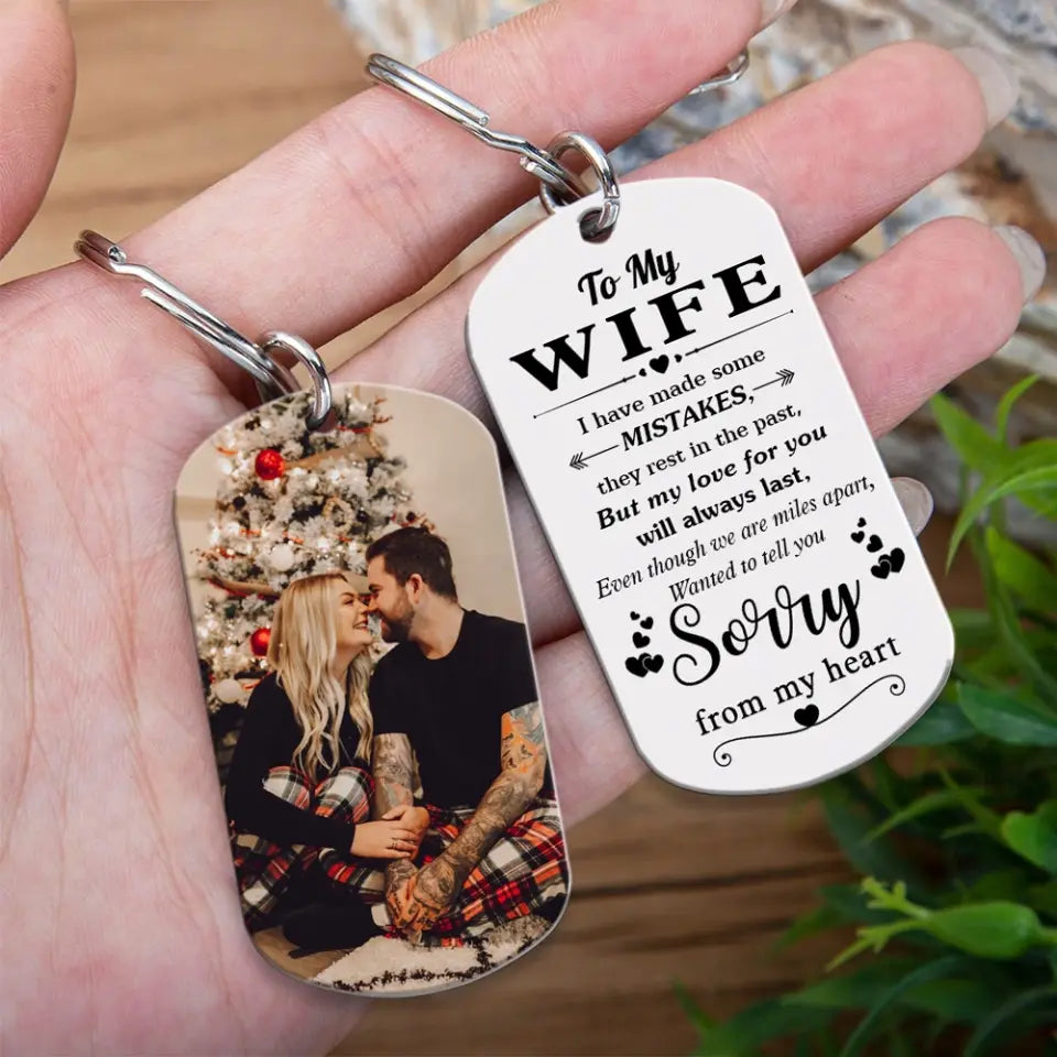 Sorry Wife From My Heart - Personalized Keychain - Sorry Wife Gifts