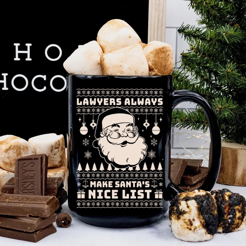 Lawyers Always Make Santa's Nice List Personalized Mug