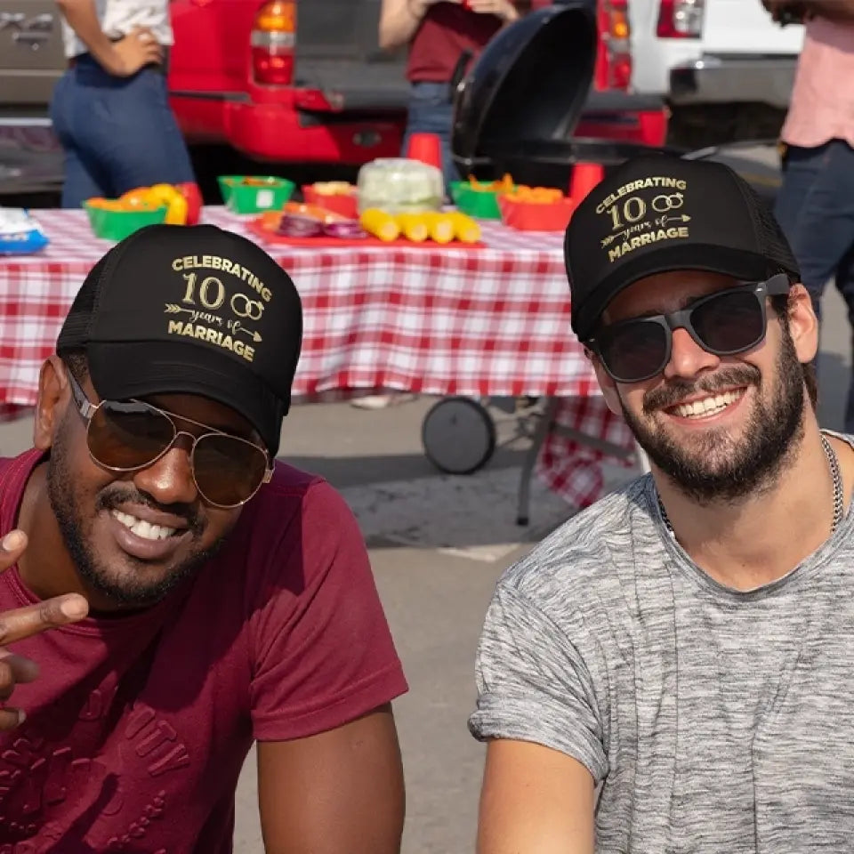 Celebrating Many Years Of Marriage, Personalized Classic Cap, Anniversary Gift for Married Couples