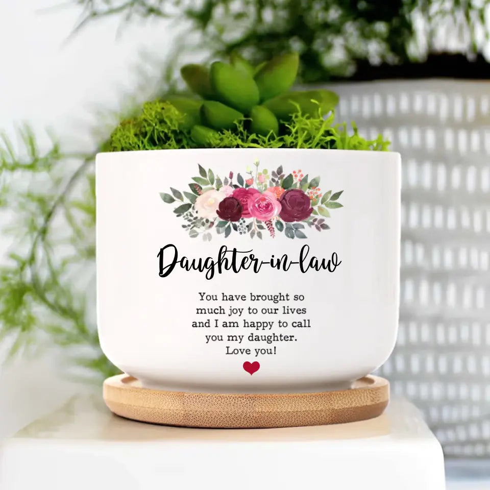 You Have Brought So Much Joy To Our Lives Personalized Ceramic Plant Pot