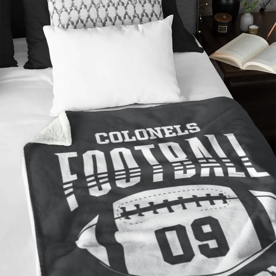 Cozy Team Pride, Fleece Throw Blankets, Personalized Gift for Football Players, Football Lovers | 310IHPBNBL498